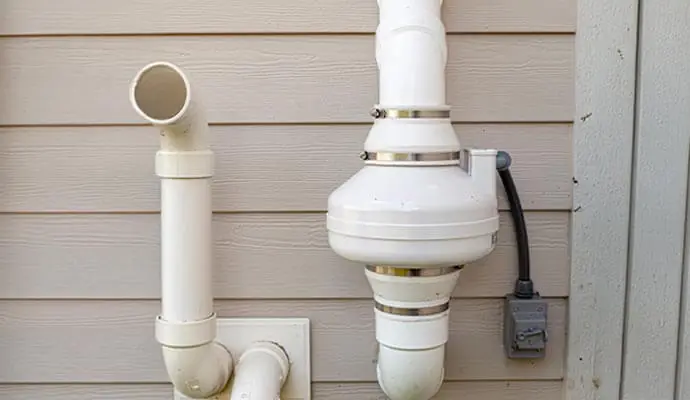 Radon vent pipe installation